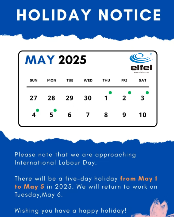 May Day Holiday Notice